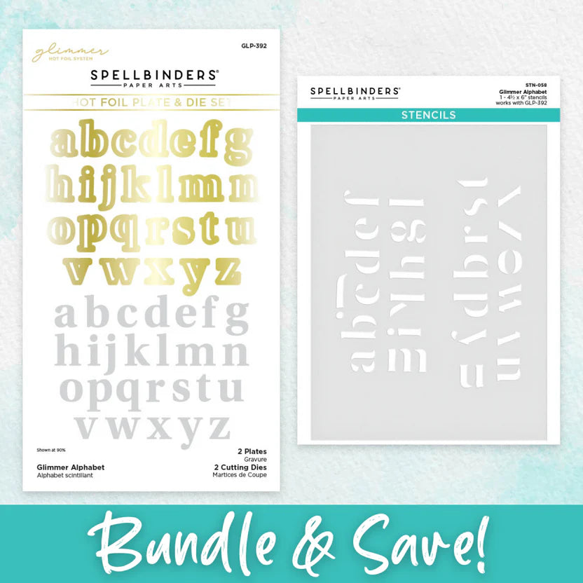 Glimmer Alphabet + Stencil Bundle