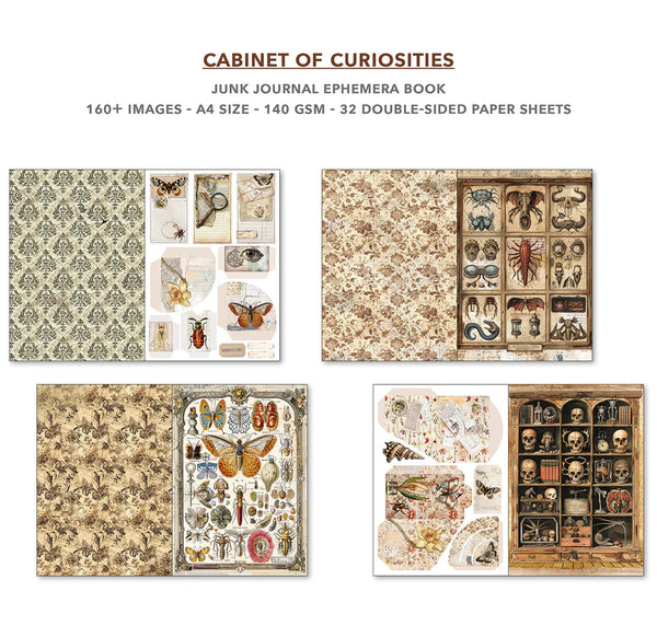 Cabinet of Curiosities Junk Journal Ephemera Book