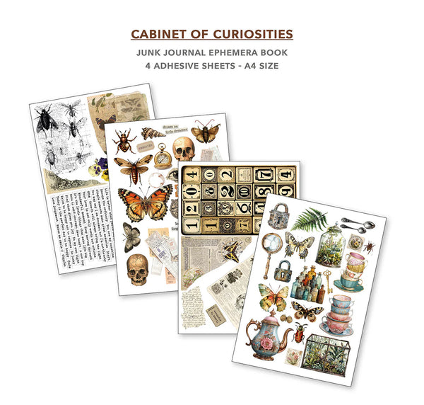 Cabinet of Curiosities Junk Journal Ephemera Book