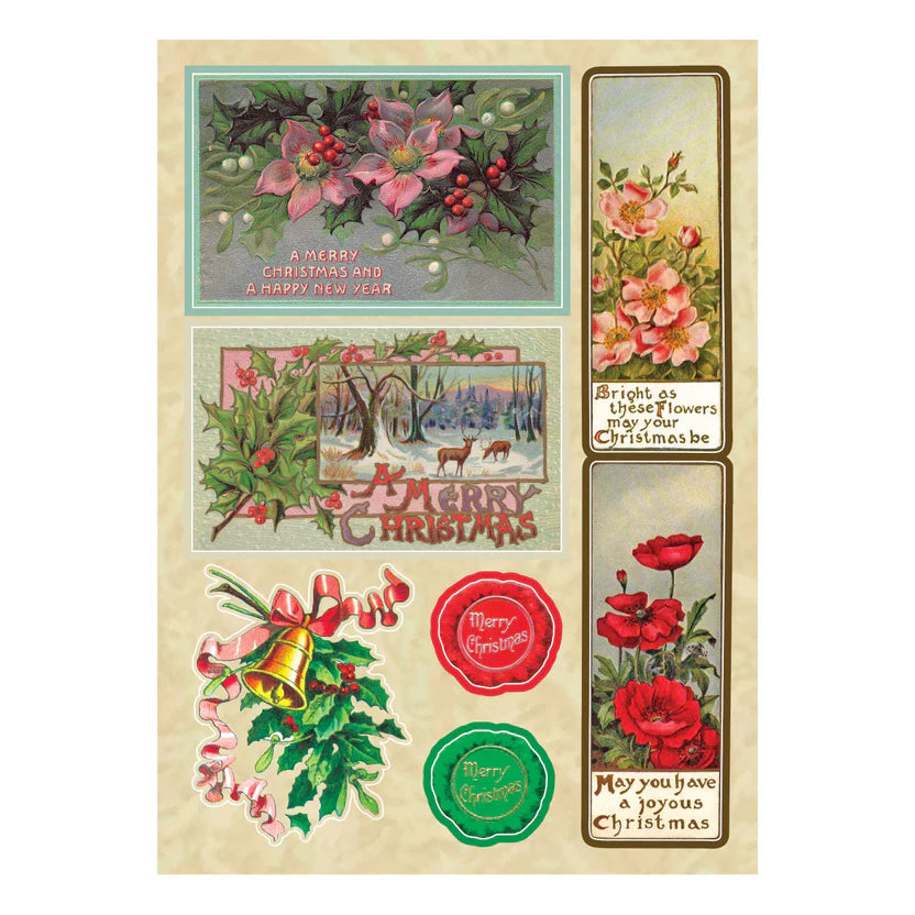 Loving Christmas Wishes Sticker Pad | Christmas Flea Market Finds by Cathe Holden