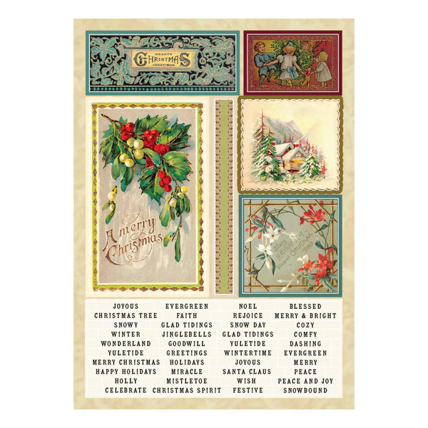 Loving Christmas Wishes Sticker Pad | Christmas Flea Market Finds by Cathe Holden