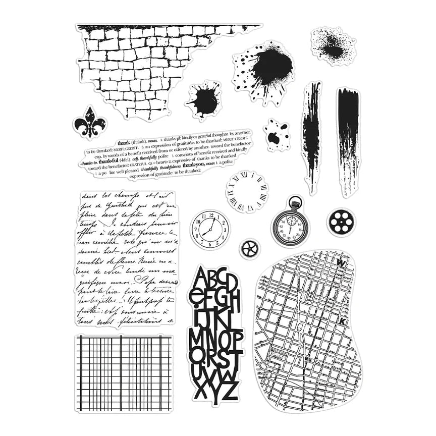 Mixed Textures 6x8 Clear Stamp Set