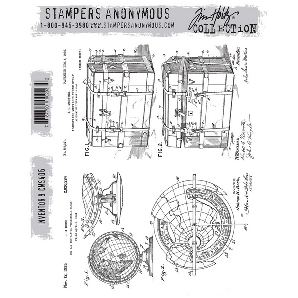 Inventor 9 Cling Stamp Set | Tim Holtz