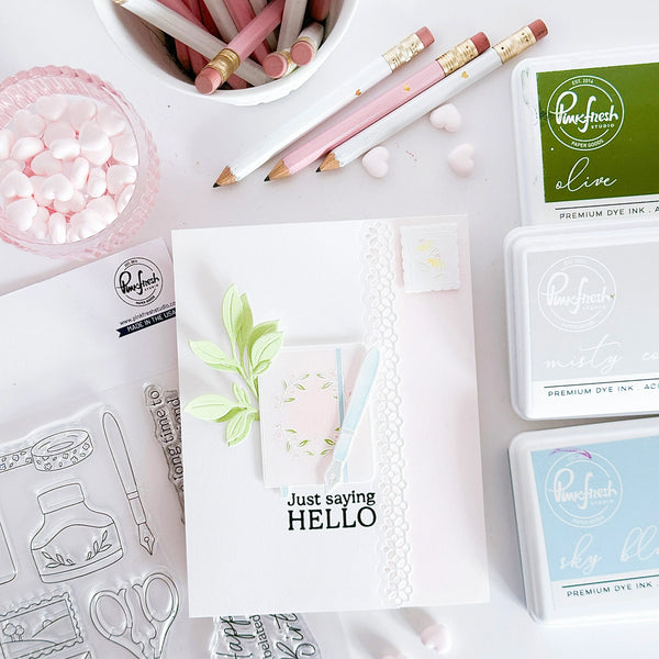 Classic Correspondence Stamp + Die + Stencil Bundle