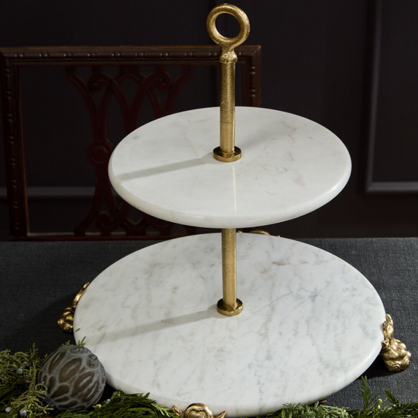 Clawfoot Marble Serving Trays