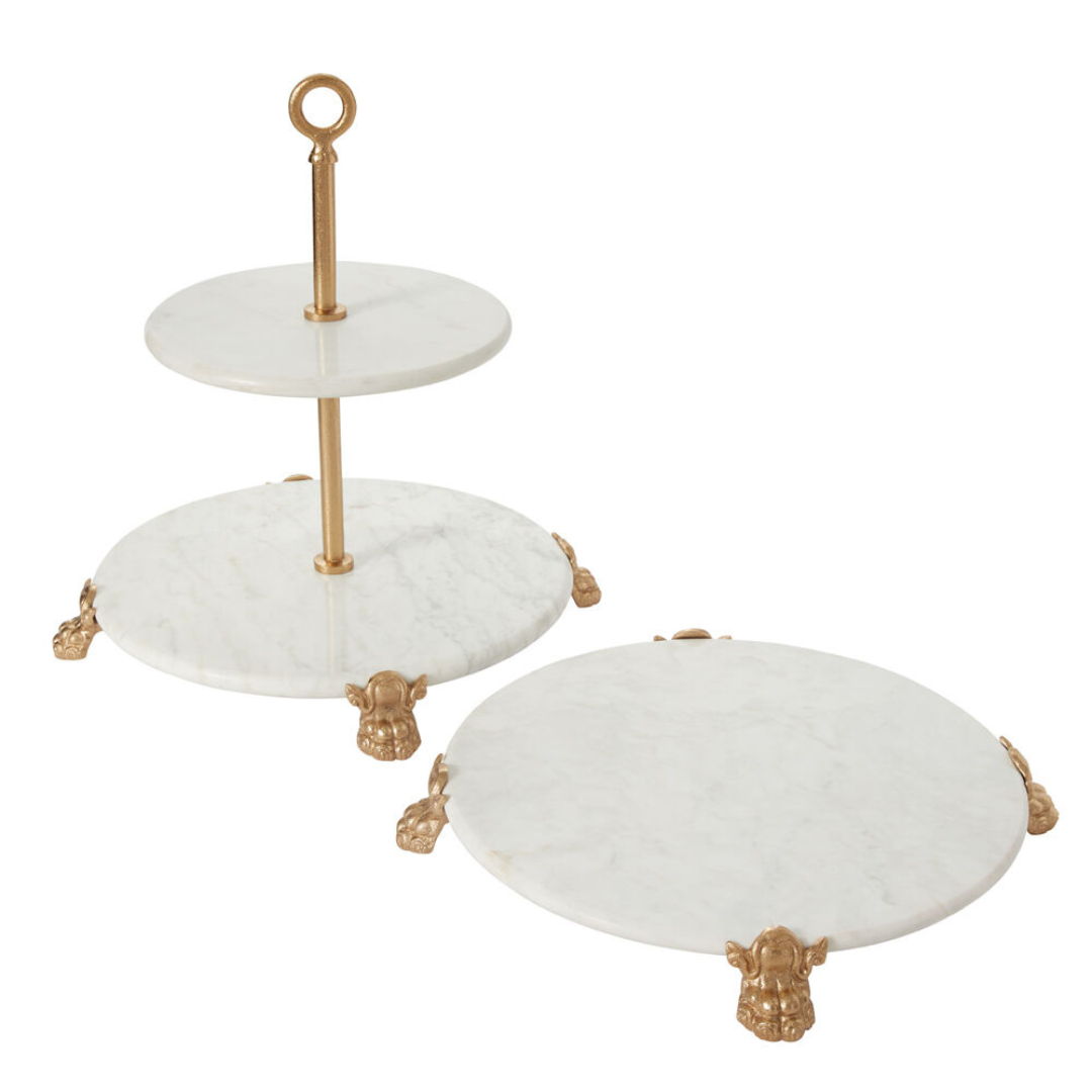 Clawfoot Marble Serving Trays