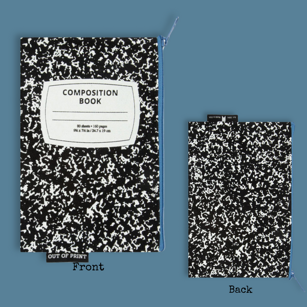 Composition Notebook Canvas Zippered Pouch