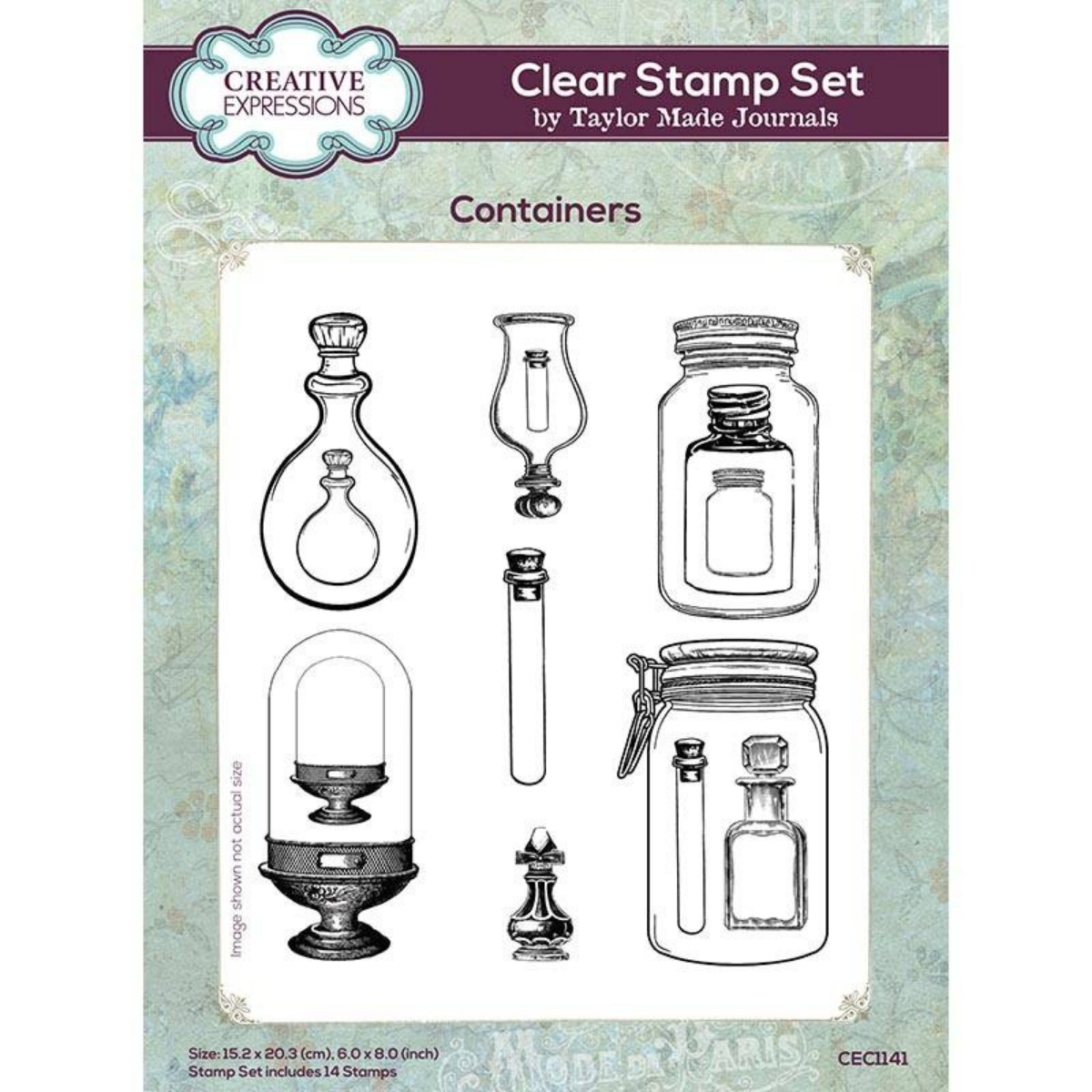 Containers 6x8 Clear Stamp Set | Taylor Made Journals