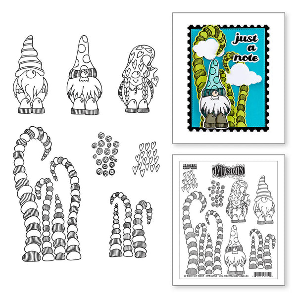 No Place Like Gnome Cling Stamps | Dyan Reaveley