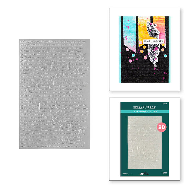 Soaring 3D Embossing Folder | Dina Wakley