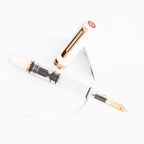 Eco White + Rose Gold Fountain Pen