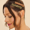 Flourish and Stripe Set of 2 Narrow Jewelled Hair Bars