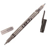 Fudenosuke Dual Tip Black + Grey Brush Pen Uncapped