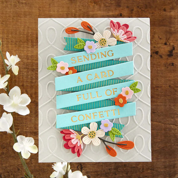 Sentiment Banner Foil Plate + Die Set {Glimmer} | Set from Spring Collection