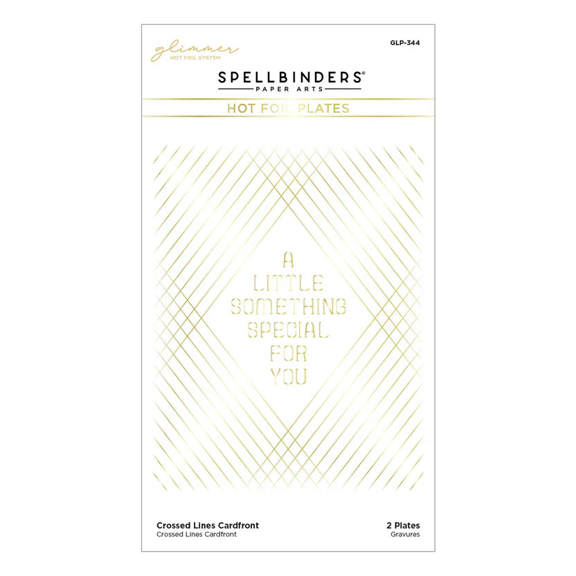 Crossed Lines Hot Foil Plate | Glimmer Greetings Collection