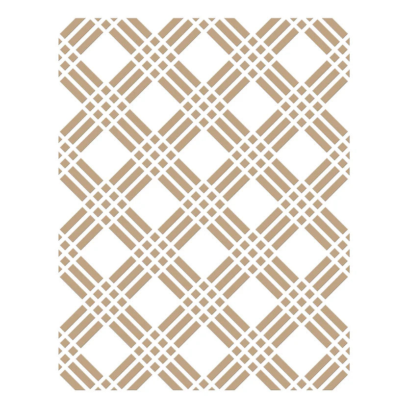 Tic Tac Toe Plaid Hot Foil Plate | Nancy McCabe