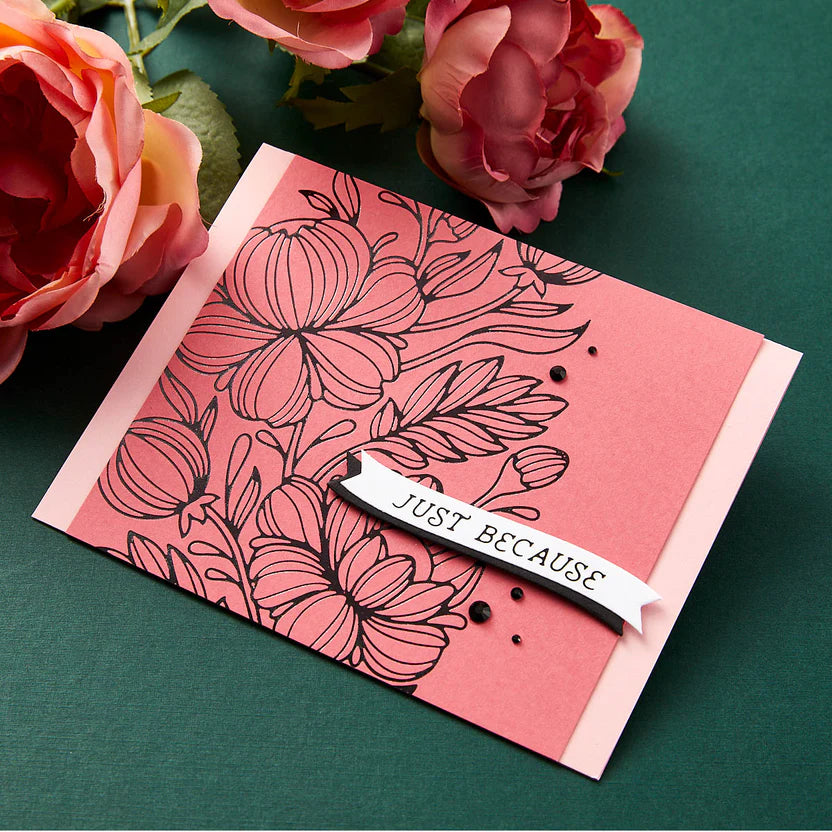 Glimmering Peonies Hot Foil Plates