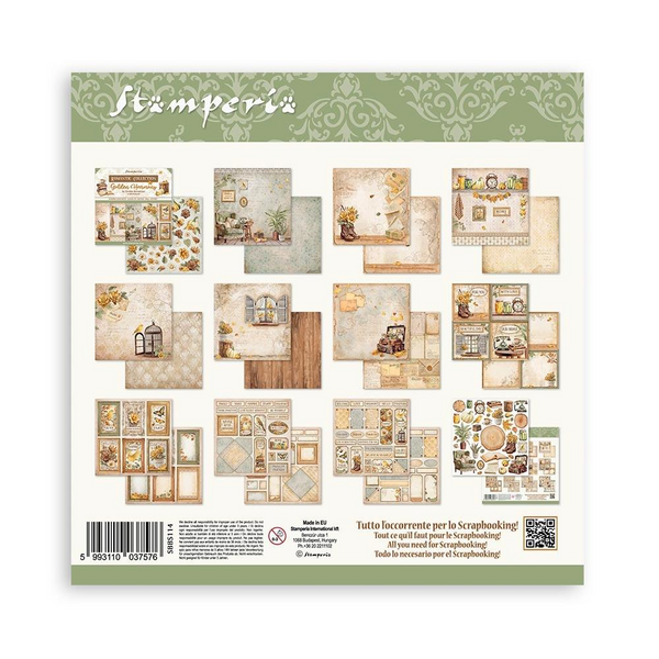 Golden Harmony 8x8 Double-Sided Paper Pad