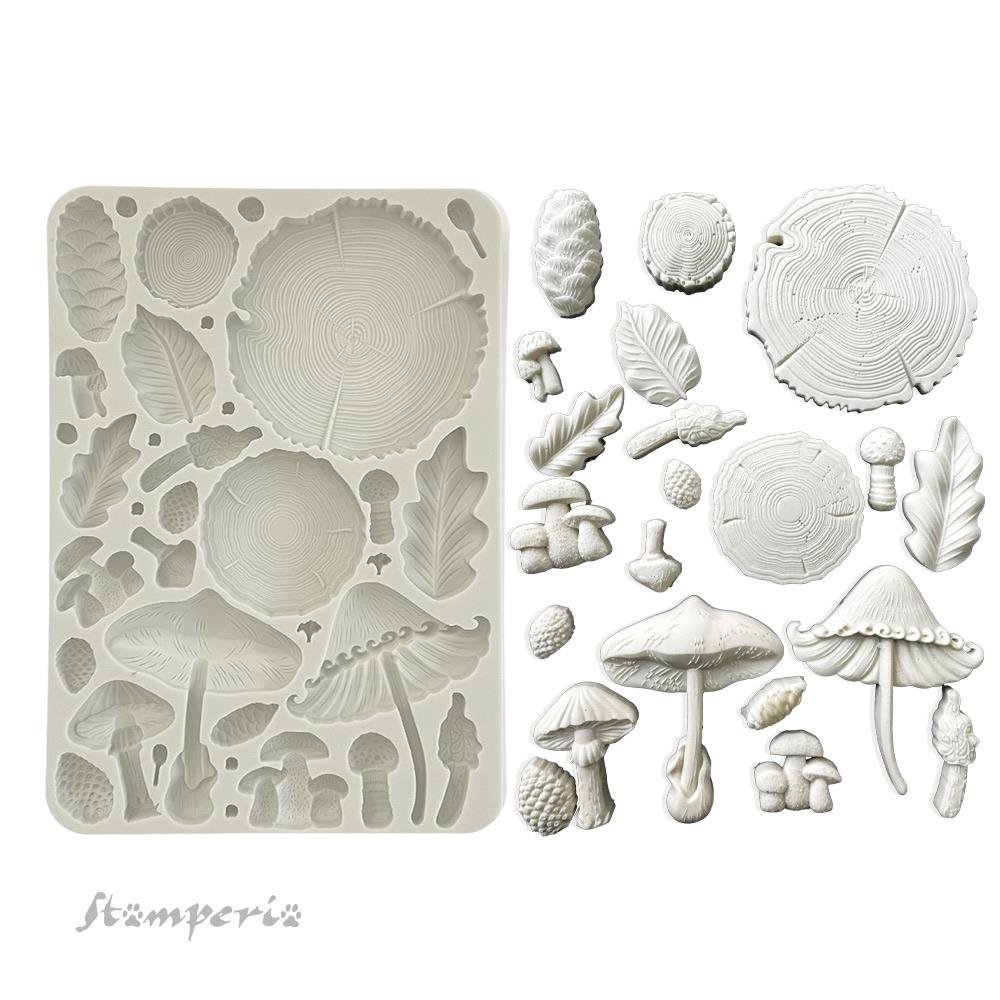 Golden Harmony Wood And Mushrooms A5 Silicone Mould