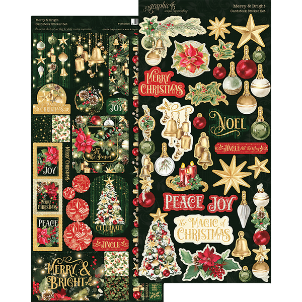 Merry & Bright 6x12 Sticker Sheets