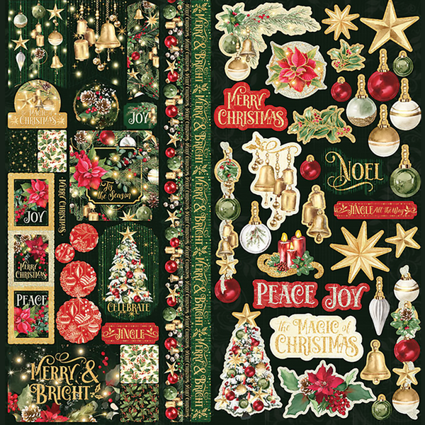 Merry & Bright 6x12 Sticker Sheets