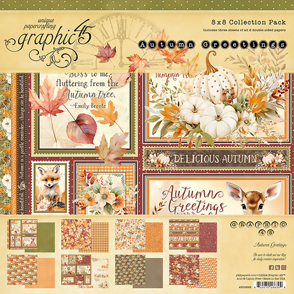 Autumn Greetings 8x8 Collection Pack