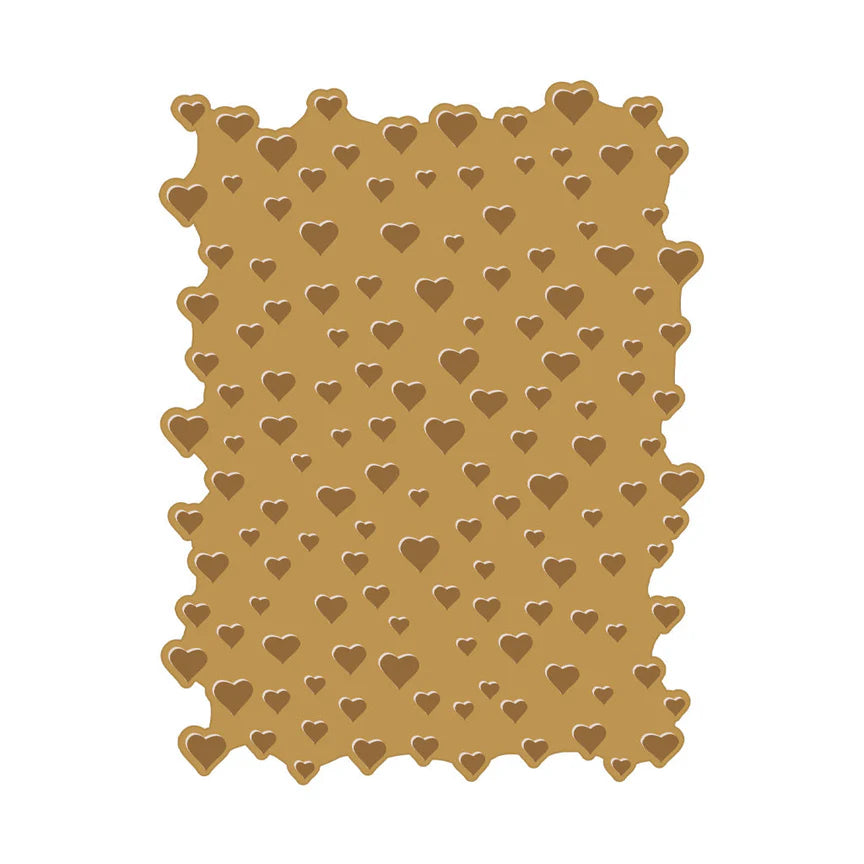 Hearts A2 Background Glimmer Hot Foil Plate