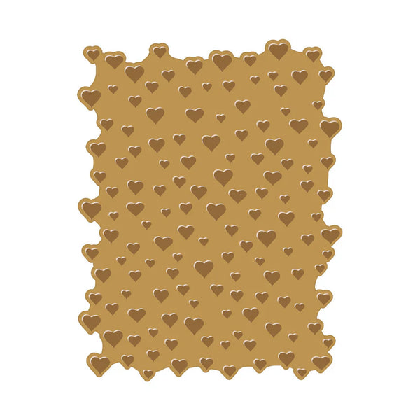 Hearts A2 Background Glimmer Hot Foil Plate