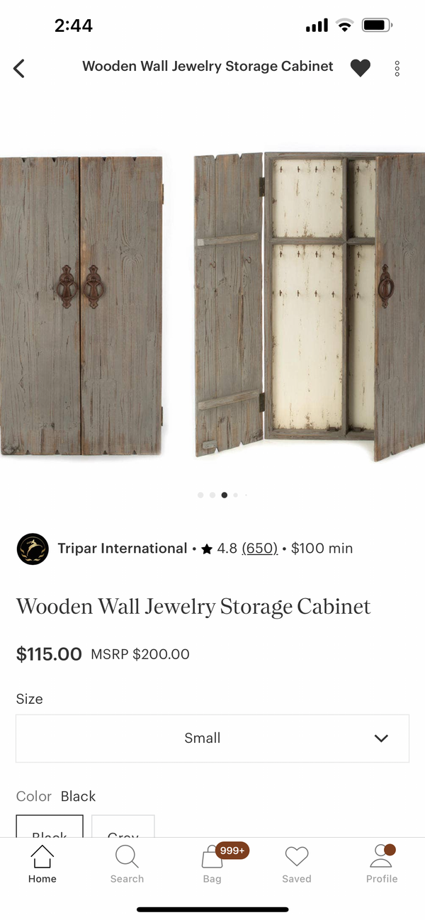 Wall Jewelry Storage