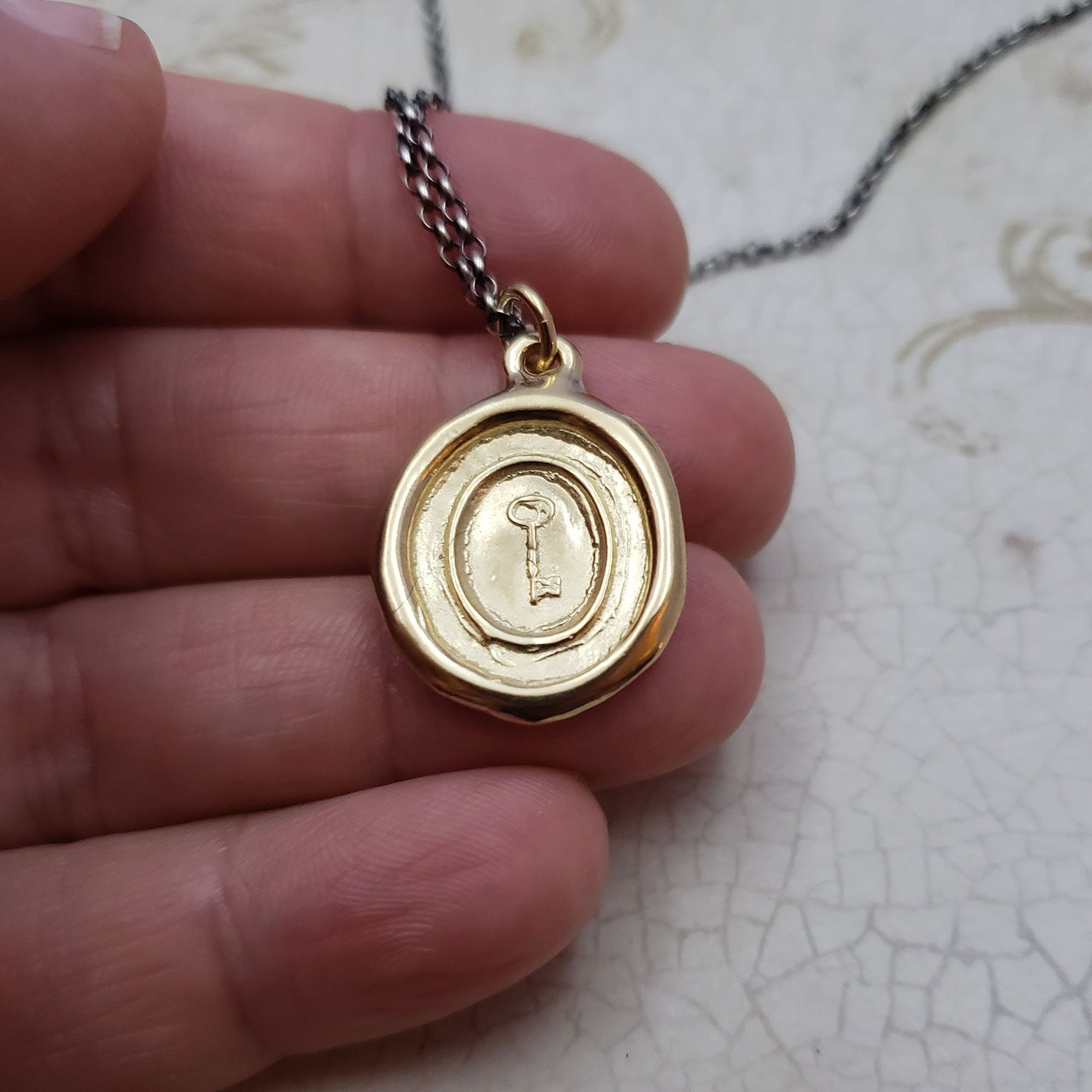 Key to My Heart Wax Seal Pendant