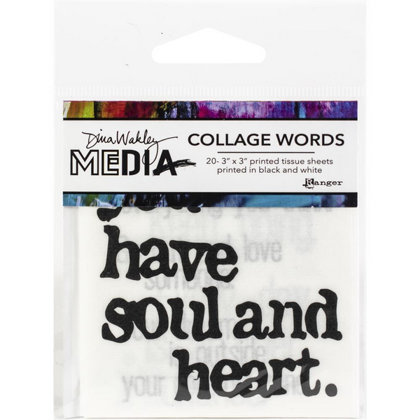 Collage 3x3 Word Pack 20pk | Dina Wakley