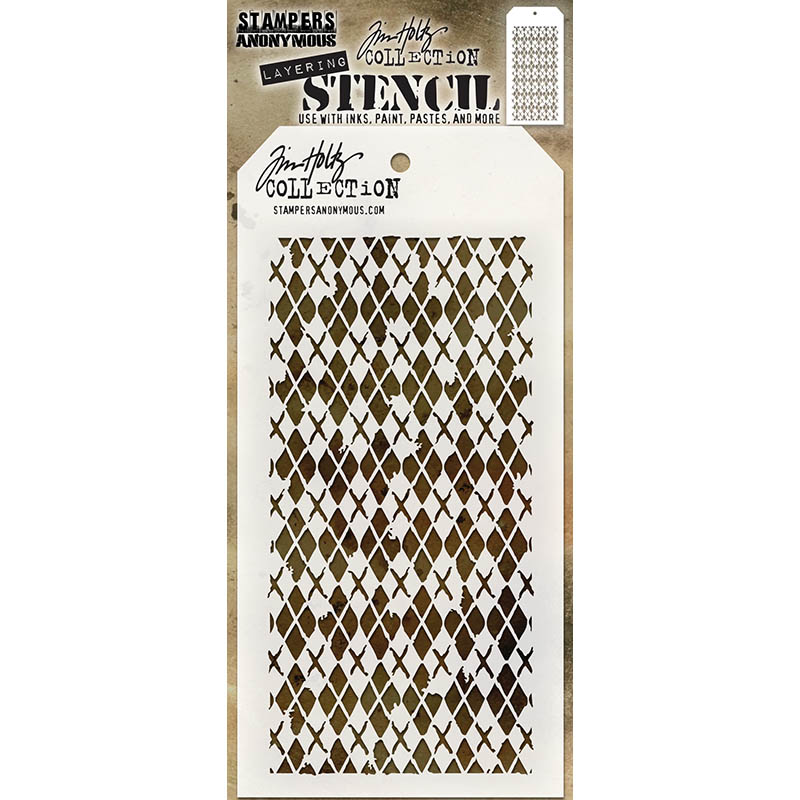 Argyle Layered Slimline (4x8.5) Stencil | Tim Holtz