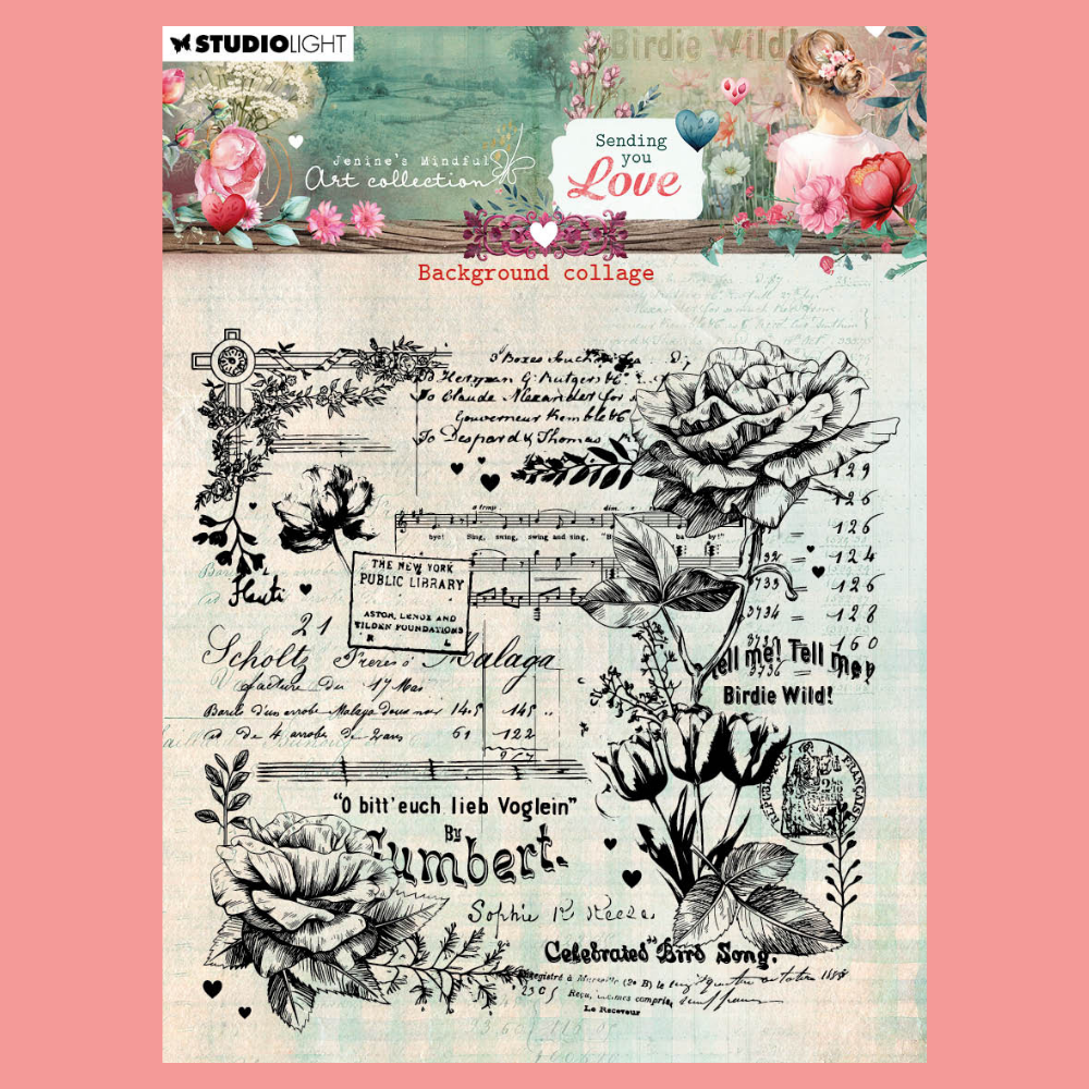 Background Collage Clear Stamp | Jenine's Mindful Art