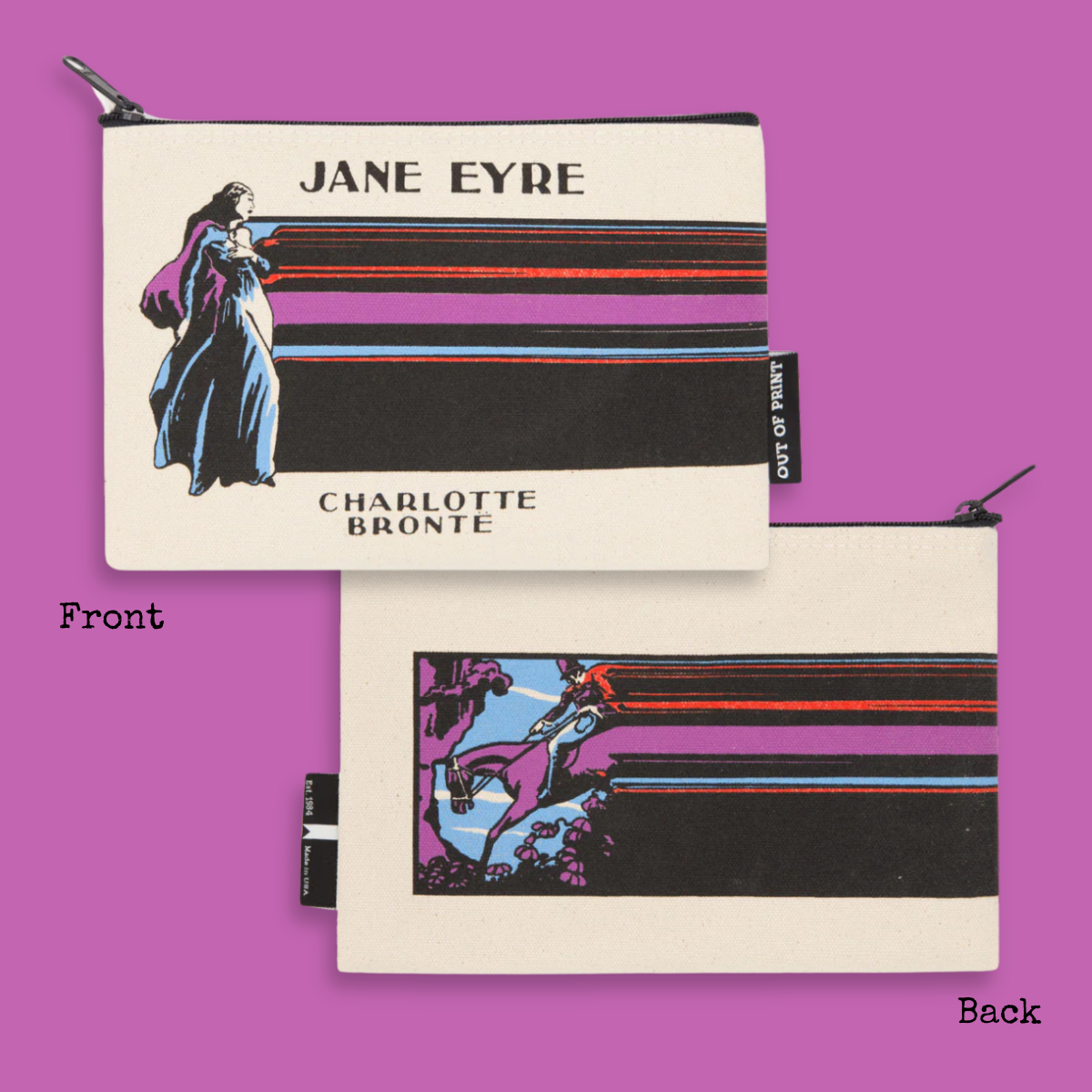 Jane Eyre Canvas Zippered Pouch