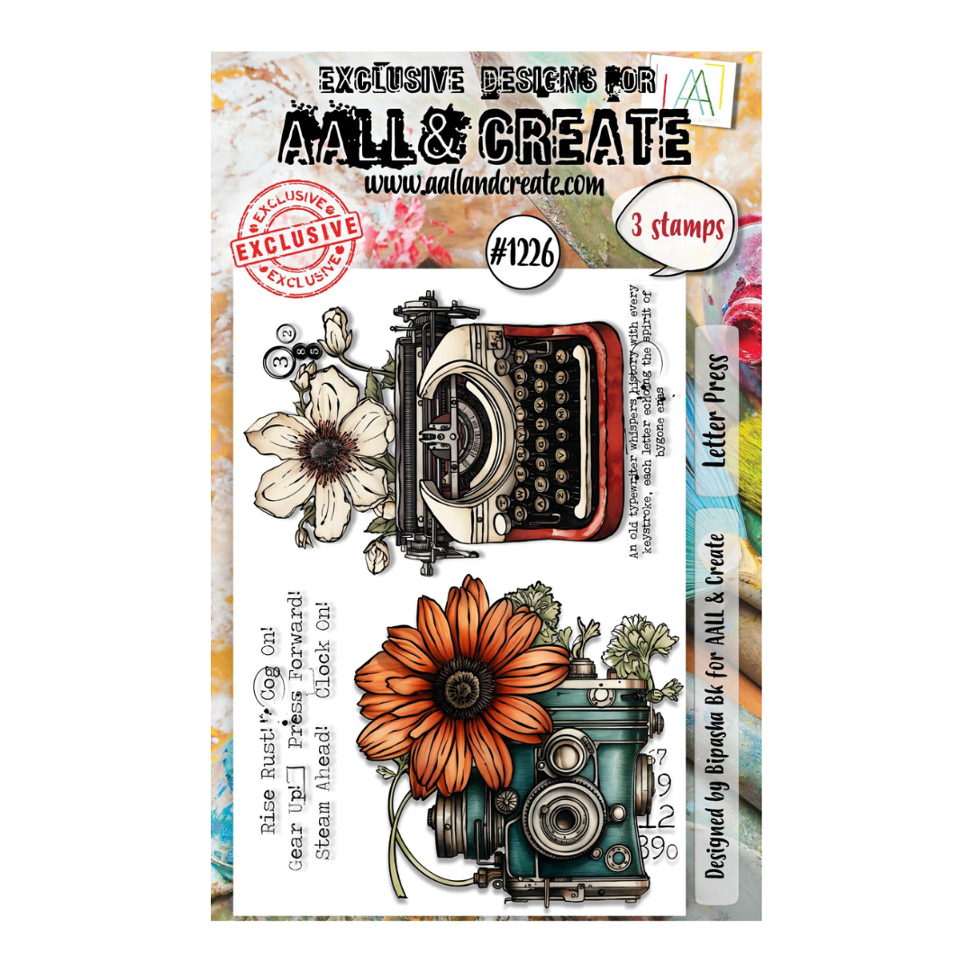 Letter Press A6 Stamp Set No. 1226 | Steampunk Essentials