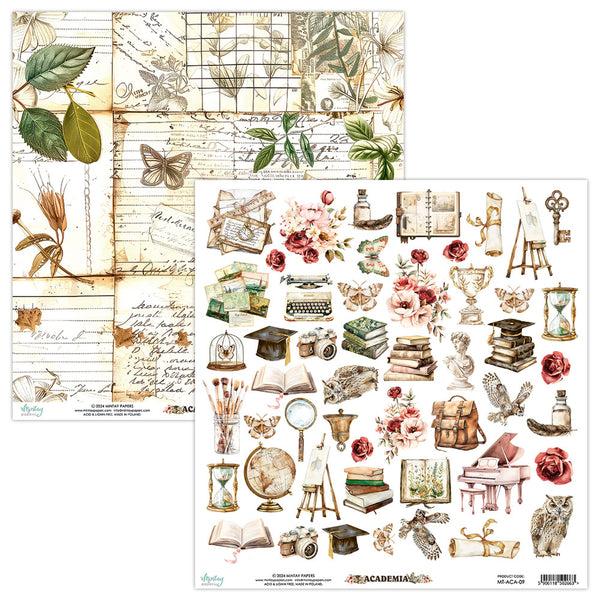 Academia Elements 12x12 Scrapbook Paper | Singles