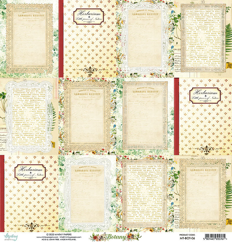 Botany 12x12 Double-Sided Scrapbook Paper | Singles