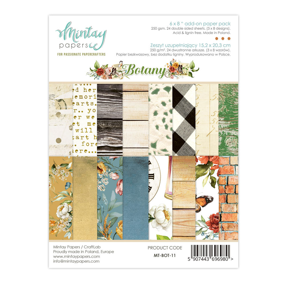 Botany 6x8 Double-Sided Add-On Paper Collection