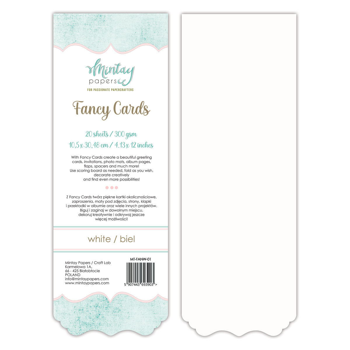 White Fancy Cards 01 | 20pk