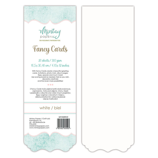 White Fancy Cards 01 | 20pk