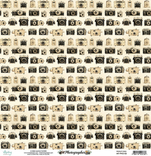 Camera Collection/Floral 12x12 Scrapbook Paper | Photographer {coming soon!}