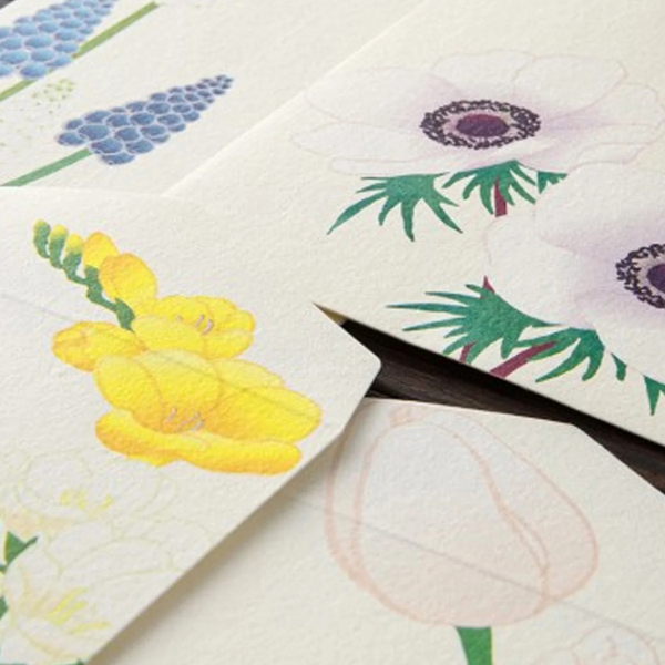 Spring Flowers Memo Letter Pad + Envelopes