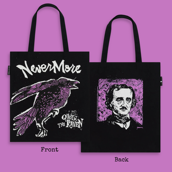 Nevermore Raven Canvas Tote Bag