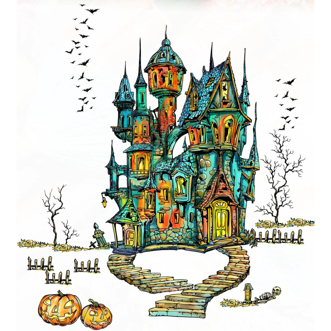 Nightfall Castle A6 Stamp Set No. 1236 | aall Hallow's Eve {Halloween 2024}