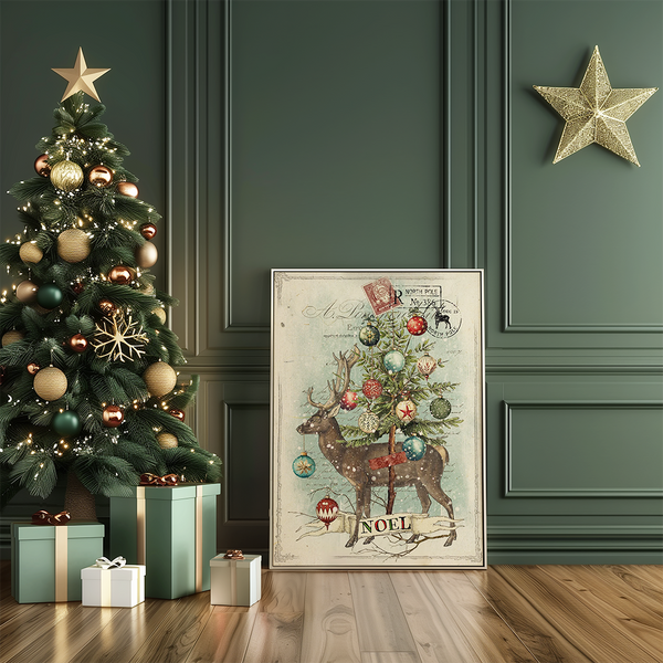 Noel {Christmas} 44x60 Canvas Wall Tapestry