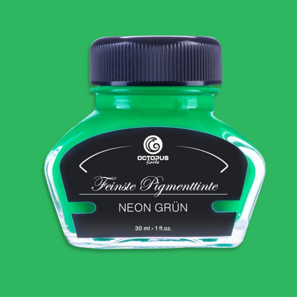 Neon Highlighter Green Pigmented Fountain Pen Ink