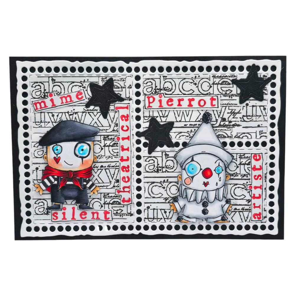 Pierrot and Mime A7 Stamp Set No. 1210