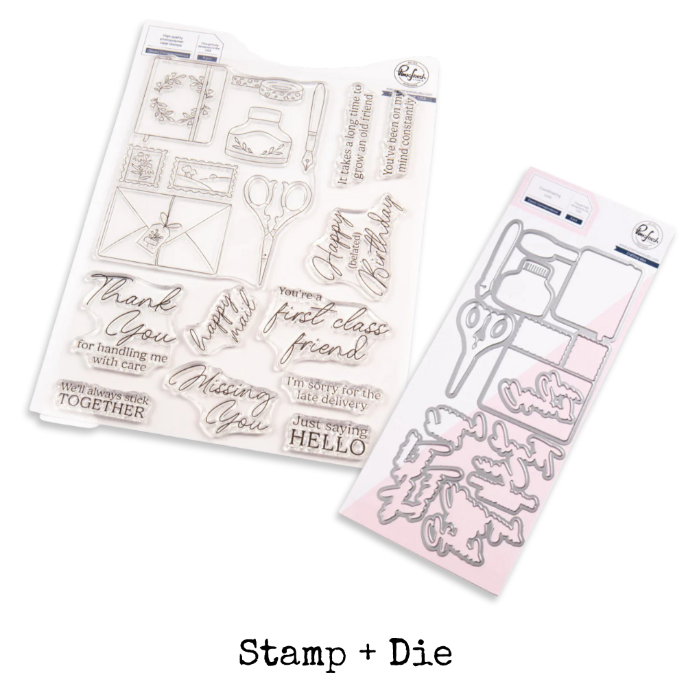 Classic Correspondence Stamp + Die Set