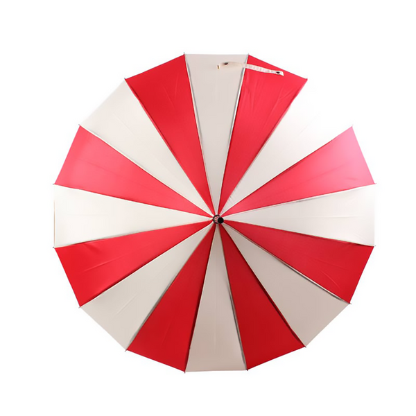 Red and Cream Boutique Classic Pagoda Umbrella