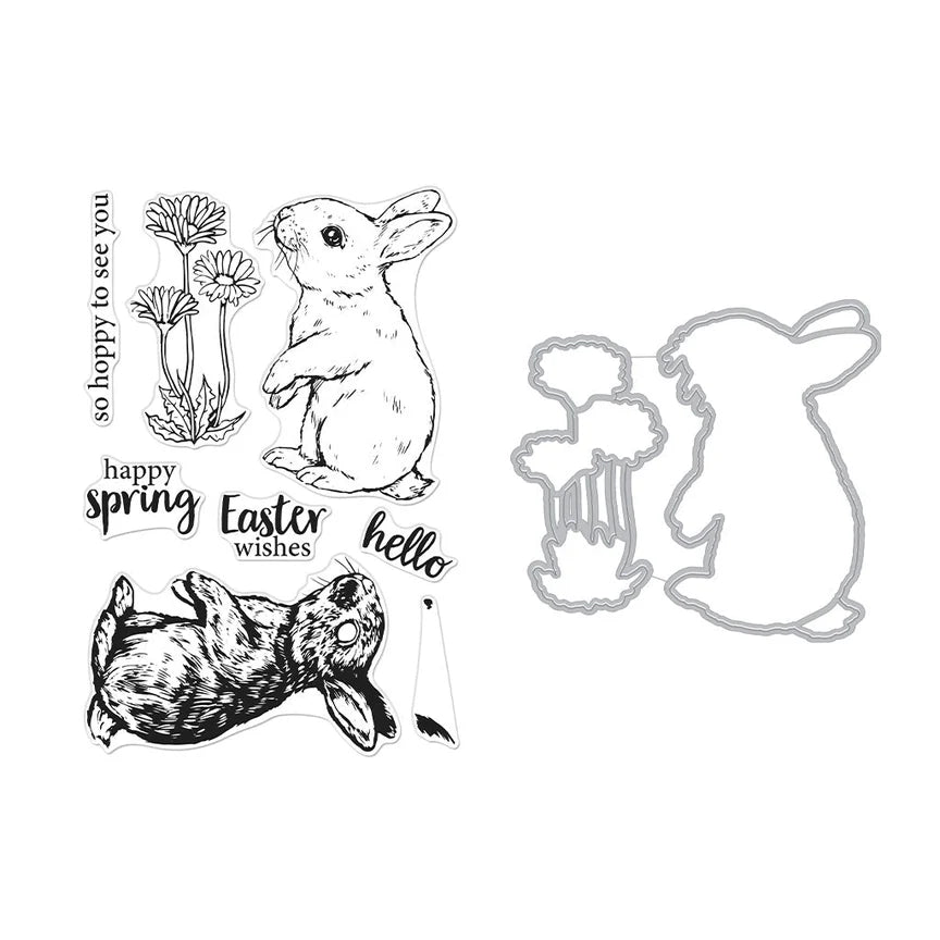 Color Layering Bunny Stamps & Dies Bundle